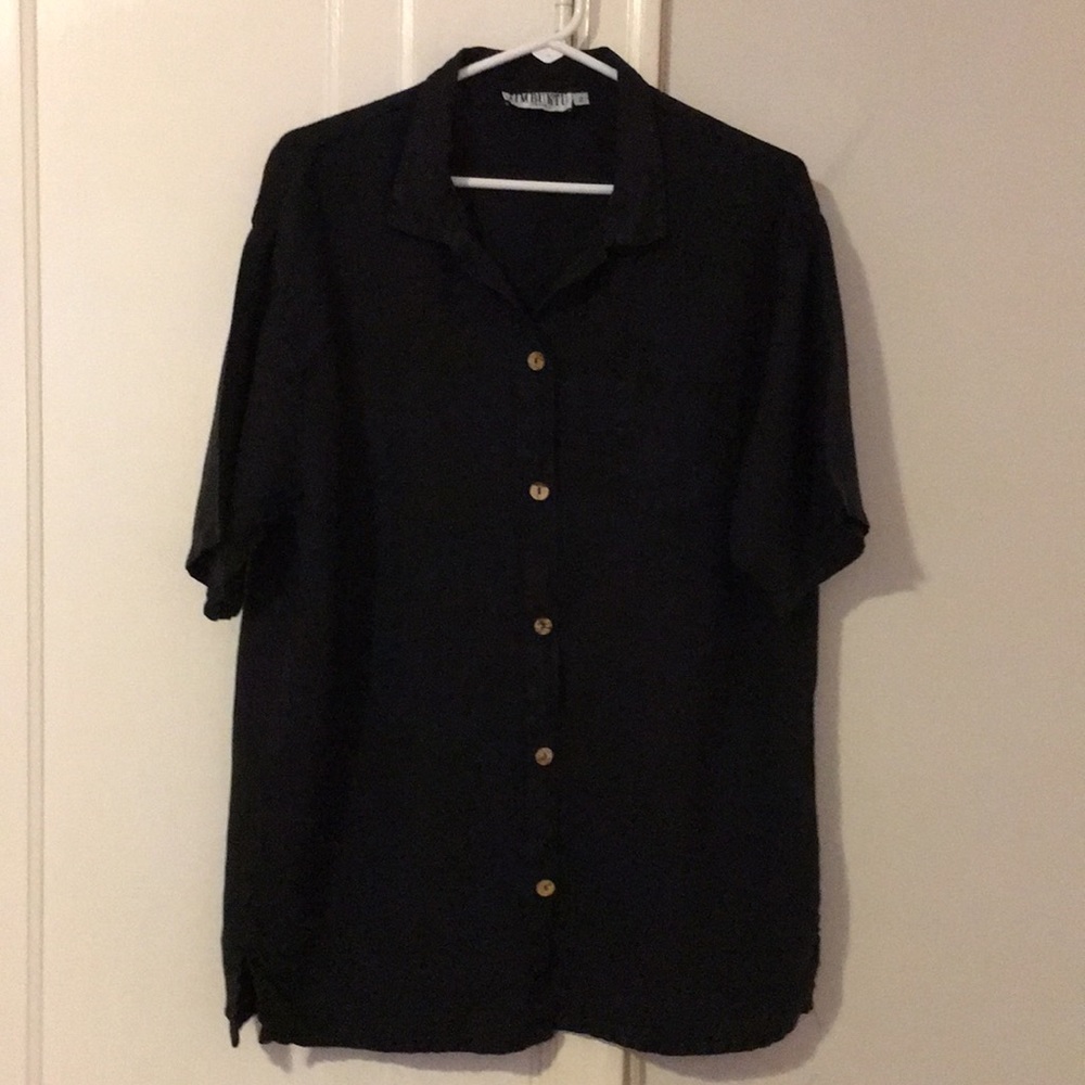 Black camp shirt